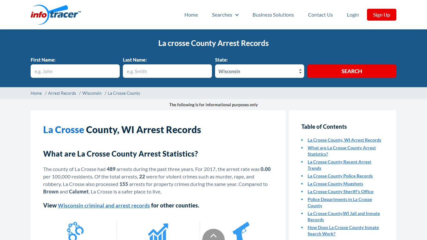 La Crosse County, WI Arrests, Mugshots & Jail Records - InfoTracer